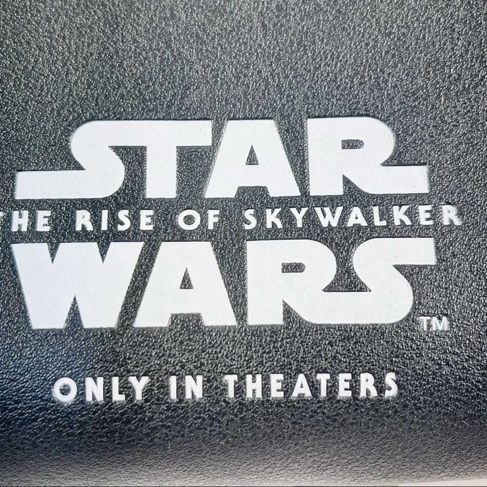 Star Wars Rise Of Skywalker Black Vinyl Clutch Cosmetics Makeup Bag Lucas Film